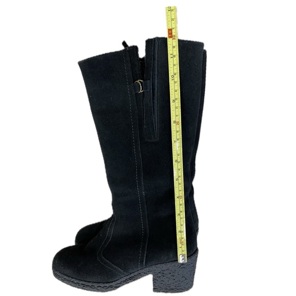 NWOT-Genuine Sheep Wool inner Lining-Vintage Black Suede Naturalizer - Picture 8 of 14